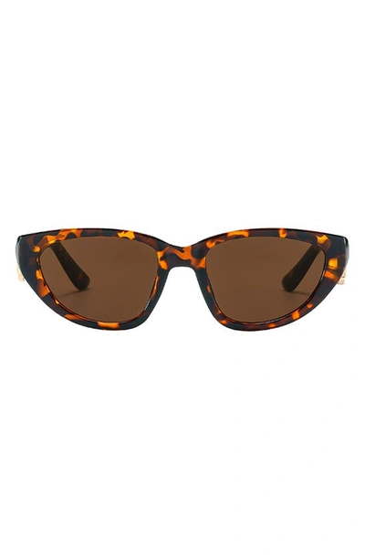 Fifth & Ninth Brynn 56mm Polarized Cat Eye Sunglasses In Torte