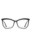 Fifth & Ninth Maggie 54mm Cat Eye Blue Light Blocking Glasses In Black