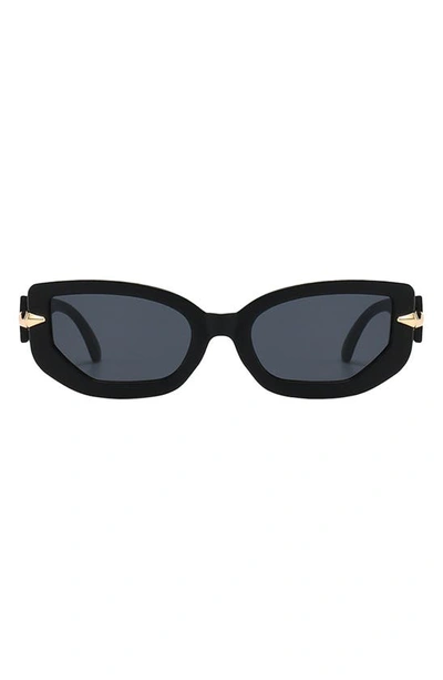 Fifth & Ninth Elle 58mm Polarized Geometric Sunglasses In Black