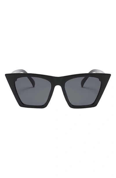 Fifth & Ninth Chicago 53mm Polarized Cat Eye Sunglasses In Black