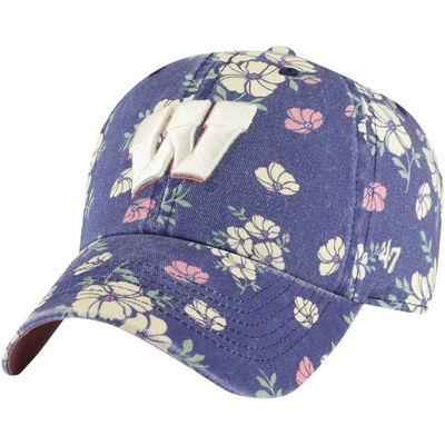 47 ' Navy Wisconsin Badgers Primrose Clean Up Adjustable Hat