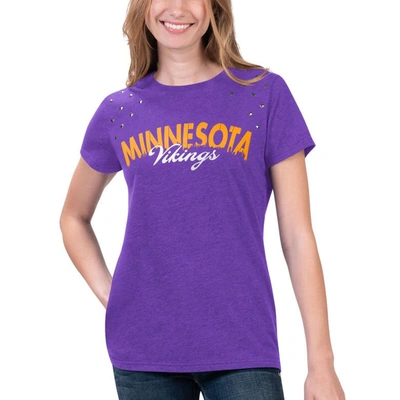 G-iii 4her By Carl Banks Heathered Purple Minnesota Vikings Main Game T-shirt