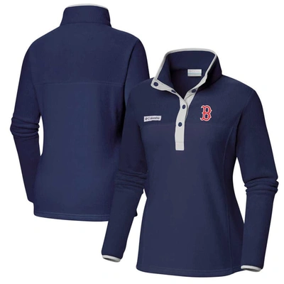 Columbia Navy Boston Red Sox Benton Springs Half-snap Sweatshirt
