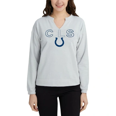 Concepts Sport Gray Indianapolis Colts Sunray Notch Neck Long Sleeve T-shirt