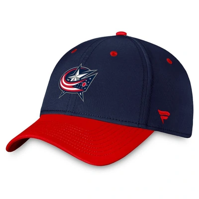 Fanatics Branded  Navy/red Columbus Blue Jackets Authentic Pro Rink Two-tone Flex Hat