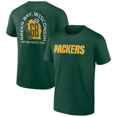 Profile Men's  Green Green Bay Packers Big And Tall Two-sided T-shirt