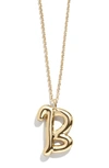 Baublebar Bubble Initial Necklace In Gold B