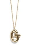 Baublebar Bubble Initial Necklace In Gold G