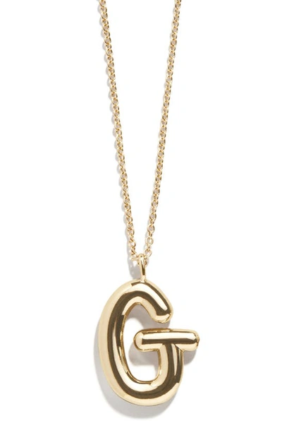Baublebar Bubble Initial Necklace In Gold G