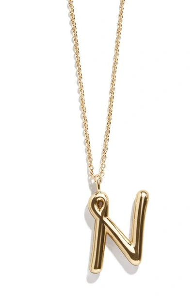 Baublebar Bubble Initial Necklace In Gold N