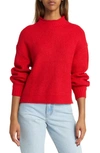 Bp. Mock Neck Sweater In Red Salsa