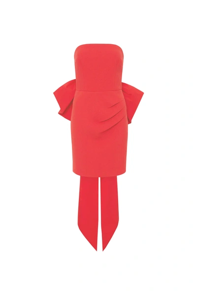Rebecca Vallance -  Bon Ami Strapless Bow Mini Dress  - Size 14