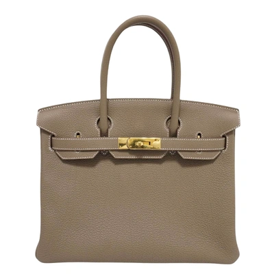 Hermes Hermès Birkin 30 Grey Leather Handbag ()