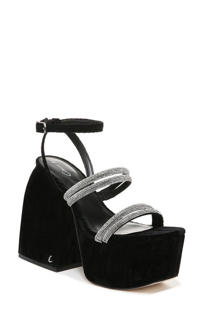 Circus Ny Mila Jewel Ankle Strap Platform Sandal In Black