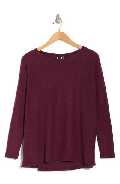 Heather By Bordeaux Mini Hacci Swing Back Sweater In Ht Rosewood