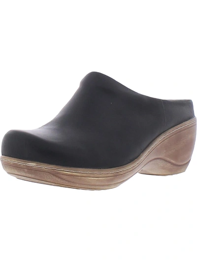 Softwalk Madison Womens Comfort Insole Slip On Clogs In Black