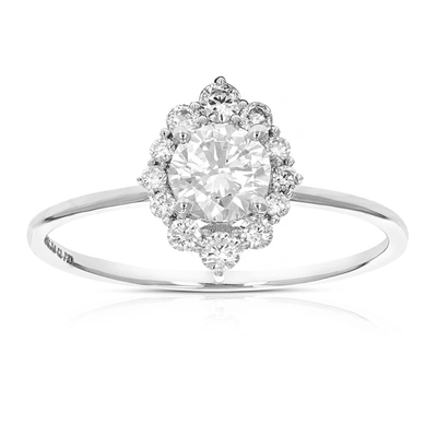 Vir Jewels 3/4 Cttw Wedding Engagement Ring For Women, Round Lab Grown Diamond Ring In 14k White Gold, Prong Se