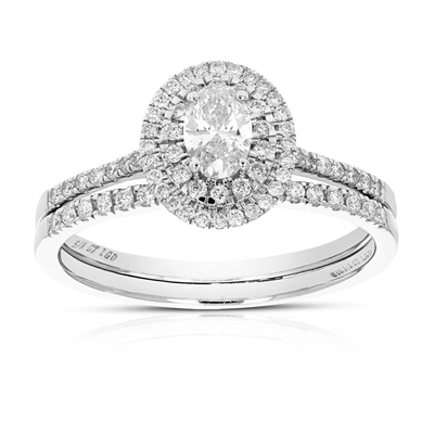 Vir Jewels 5/8 Cttw Wedding Engagement Ring For Women, Round Lab Grown Engagement Ring In 14k White Gold, Prong