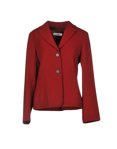 Jil Sander Blazer In Brick Red