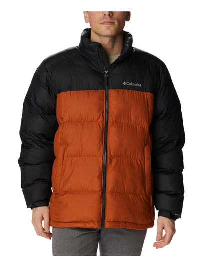 Columbia Sportswear Pike Lake Mens Warm Cold Weather Puffer Jacket In Orange