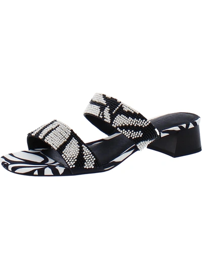 Sanctuary Revive Womens Beaded Stretch Slide Sandals In Multi