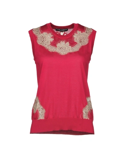 Dolce & Gabbana Sweaters In Fuchsia