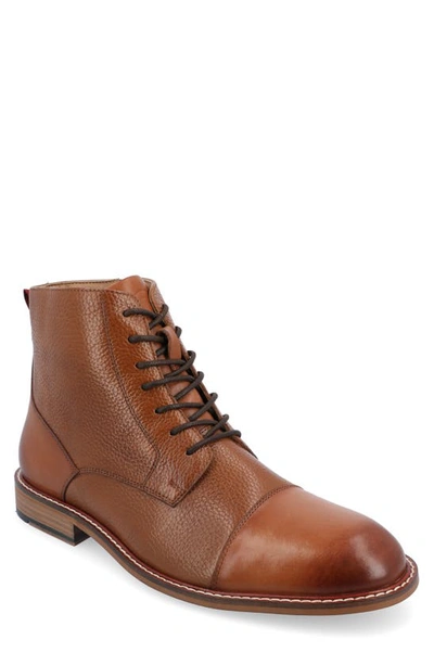 Thomas & Vine Jagger Cap Toe Ankle Boot In Brown