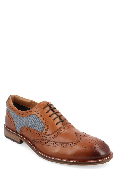 Thomas & Vine Alister Wingtip Oxford In Cognac