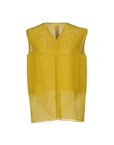 Rick Owens Sweater In Yellow