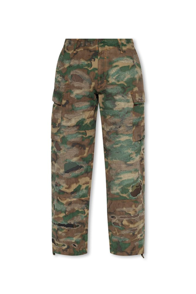 Givenchy Camo Cargo Pants In Green