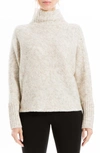 Max Studio Diagonal Texture Cowl Neck Sweater In Hoatmeal-heather Oatmeal