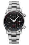 Mido Multifort Automatic Bracelet Watch In Silver/ Black/ Silver