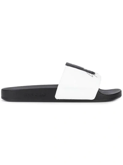 Y-3 Adilette Slide Sandal In White