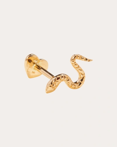 Pamela Love Women's Single Serpent Stud Earring In Gold