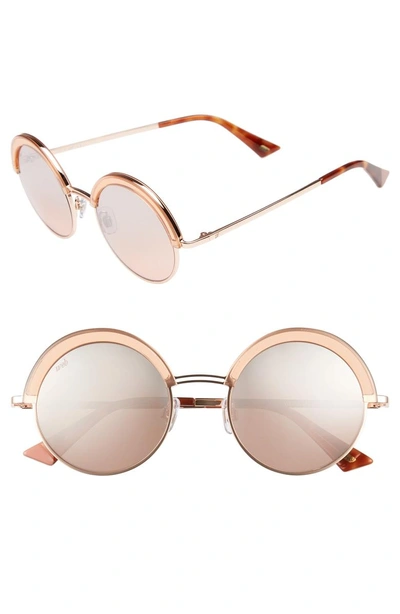 Web 51mm Round Sunglasses In Shiny Pink/ Gradient