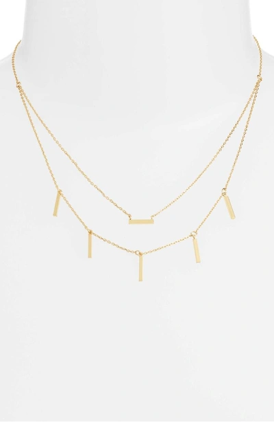 Melinda Maria Double Sticks Necklace In Gold