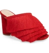 Cecelia New York Frix Fringe Mule In Red Fabric