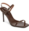 Jeffrey Campbell Get Busy Sandal In Brown Patent