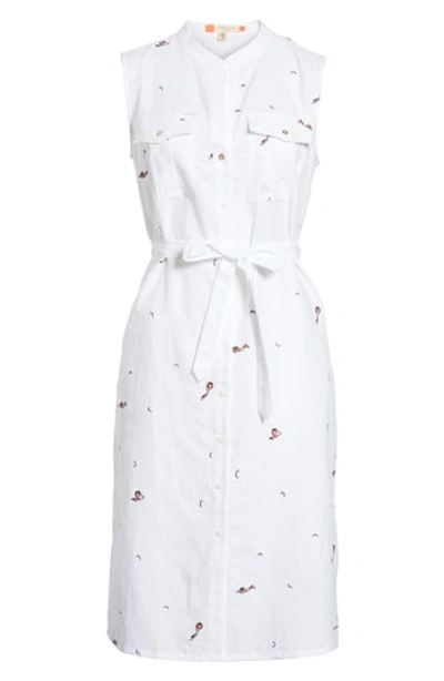 Ted Baker Colour By Numbers Xxena Embroidered Shirt Dress In Ivory