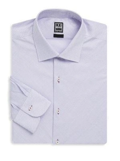 Ike Behar Contemporary Fit Cotton Dress Shirt In Pink Check