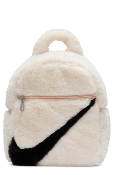 Nike Women's  Sportswear Futura 365 Faux Fur Mini Backpack (6l) In Brown