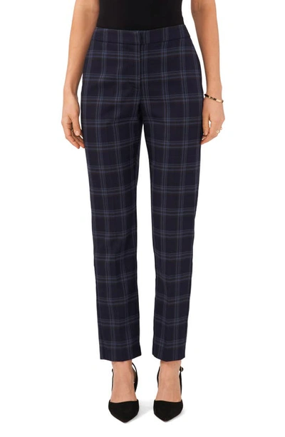 Vince Camuto Plaid Straight Leg Pants In Dusk