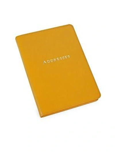 Graphic Image Leather-bound Address Book In Yellow