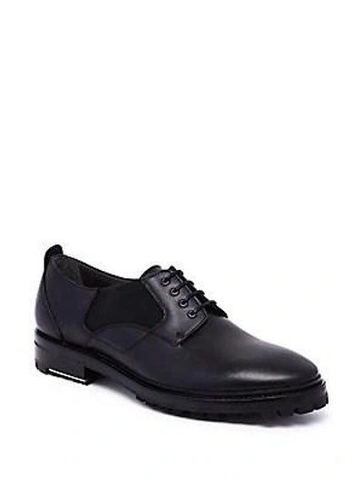 Lanvin Leather Derby Shoes In Black