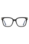 Fifth & Ninth Yara 52mm Square Blue Light Blocking Glasses In Black