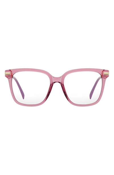 Fifth & Ninth Yara 52mm Square Blue Light Blocking Glasses In Bubblegum Pink