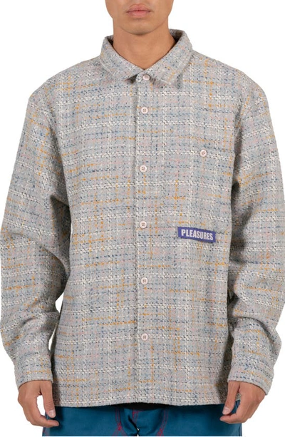 Pleasures Periodic Button-up Shirt In Grey