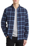 Fjall Raven Skog Trim Fit Plaid Cotton Flannel Button-down Shirt In Indigo Blue-dark Navy