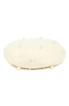 Tasha Imitation Pearl Beret In Ivory