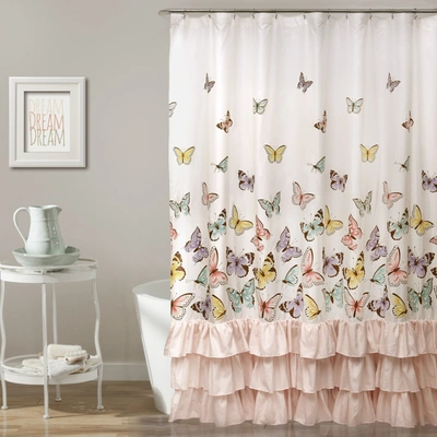 Lush Decor Flutter Butterfly Shower Curtain